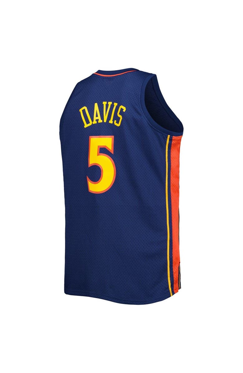 Mitchell & Ness Men's Mitchell & Ness Baron Davis Navy Golden State Warriors Big & Tall Hardwood Classics 2006/07 Swingman Jersey, Alternate, color, Navy