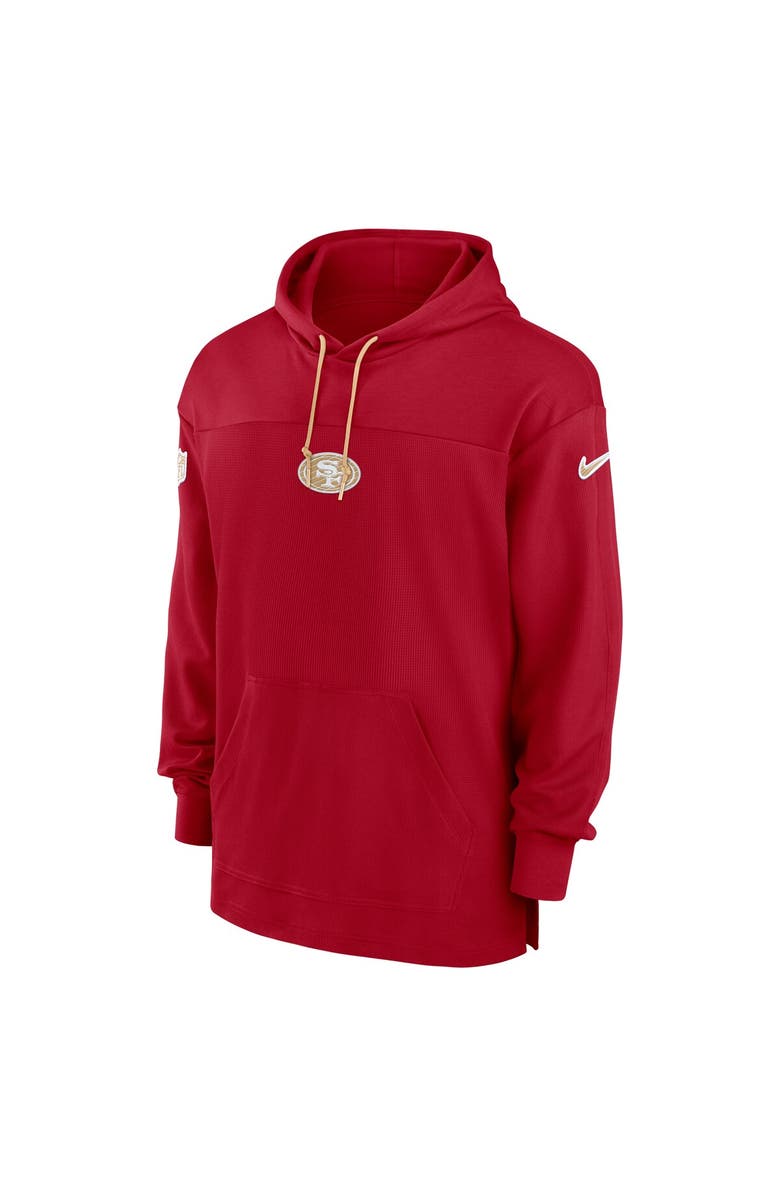Nike Men's Nike Scarlet San Francisco 49ers Sideline Jersey Performance Pullover Hoodie, Alternate, color, Scarlet