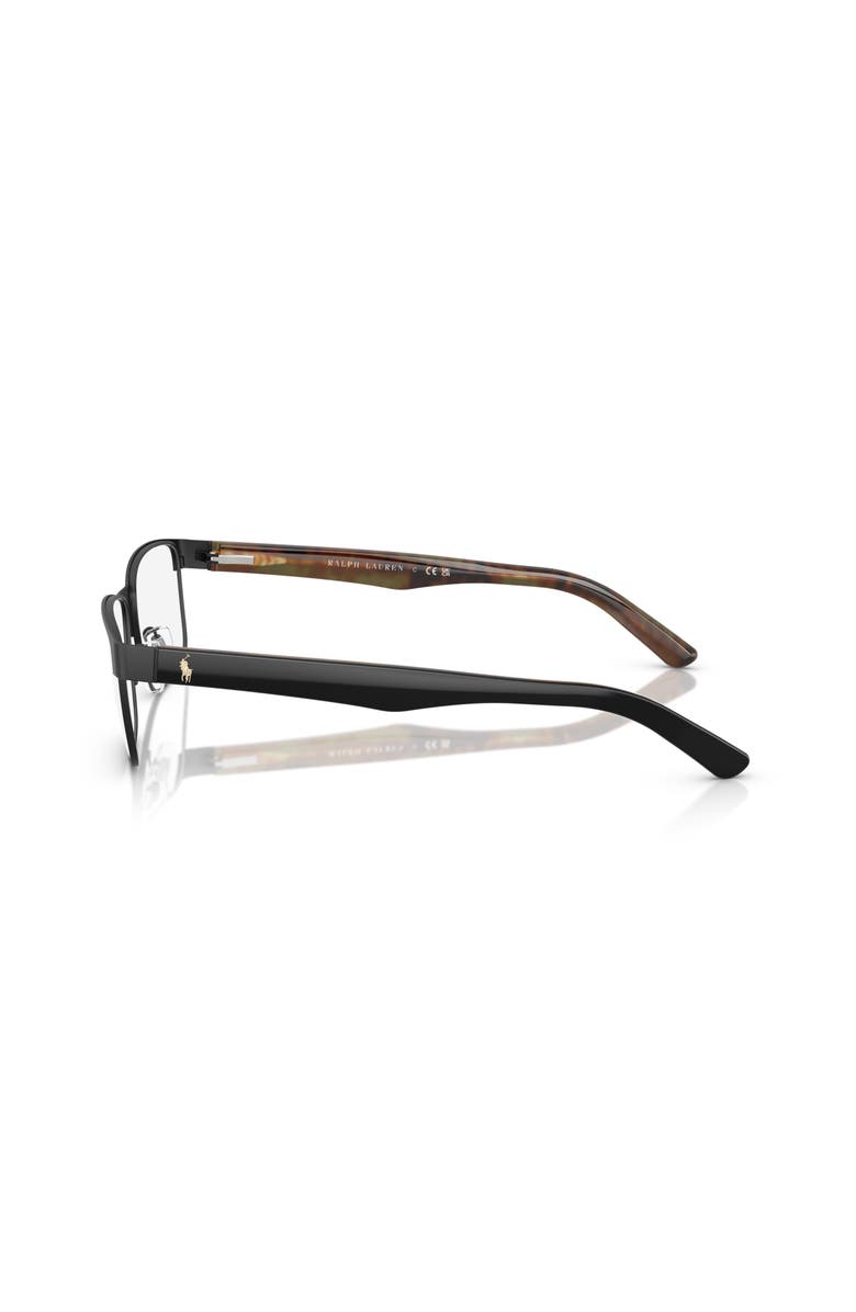 Polo Ralph Lauren 53mm Rectangle optical glasses, Alternate, color, Black