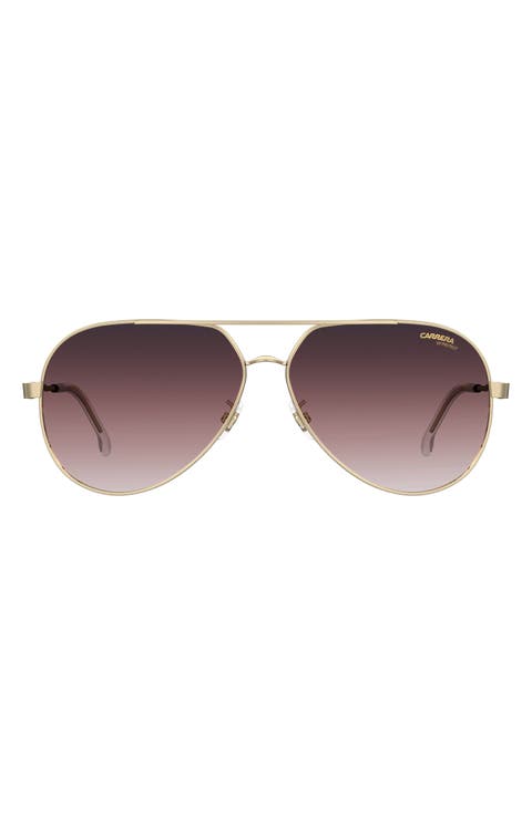 63mm Polarized Oversize Aviator Sunglasses