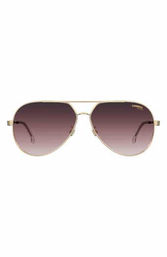 Carrera Eyewear 63mm Polarized Oversize Aviator Sunglasses