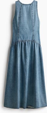 H&M Flared-skirt Denim Dress
