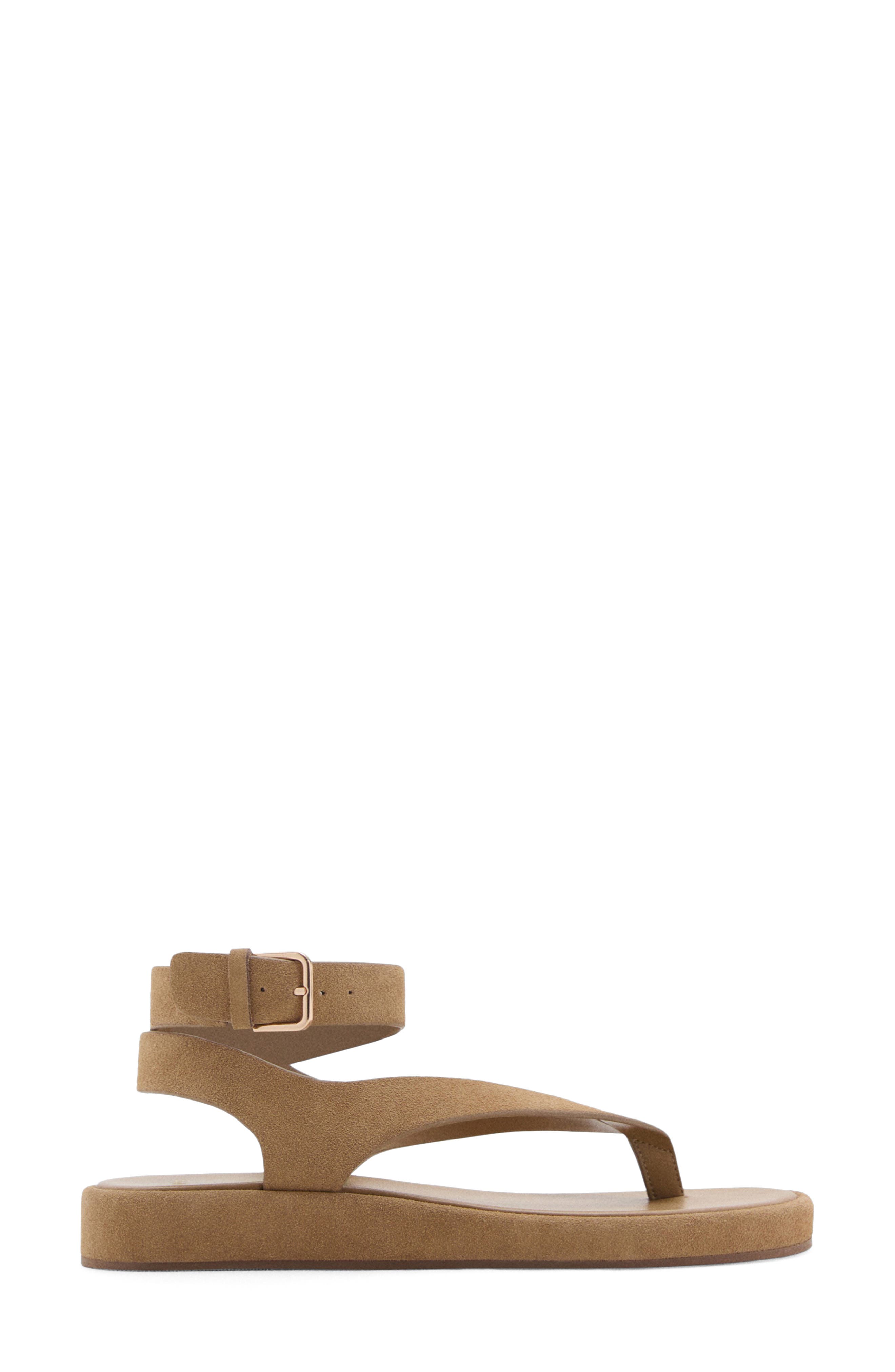 MANGO Ankle Strap Sandal, Alternate, color, Sand
