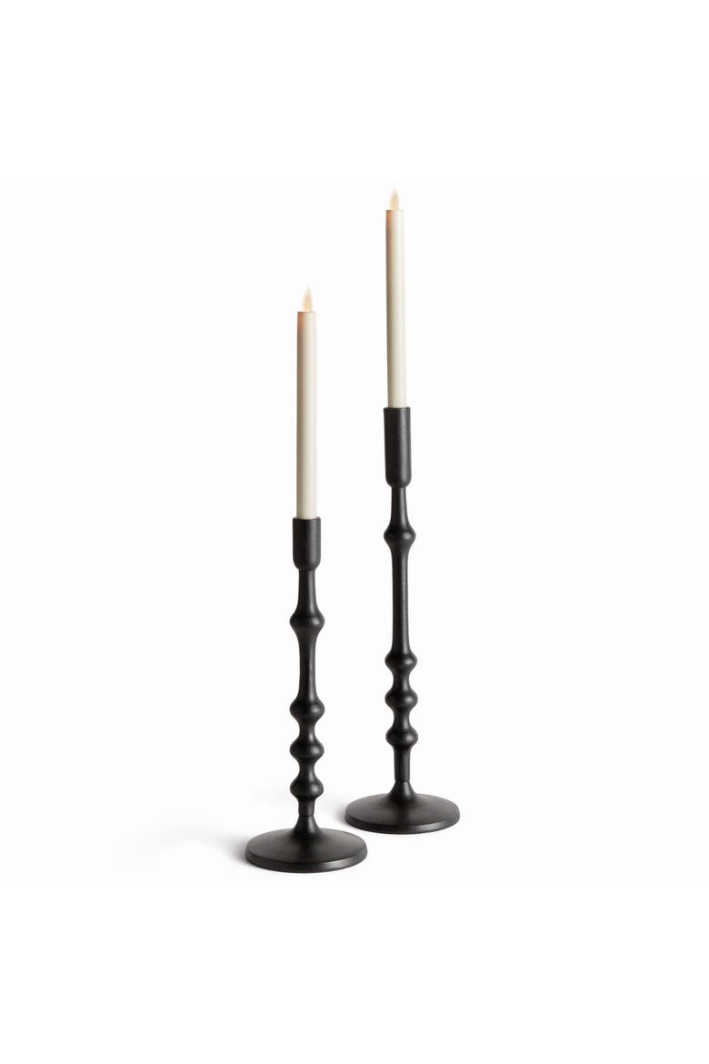 Nicholas Taper Holders, Set of 2 - Black Cast Aluminum, Main, color, Black