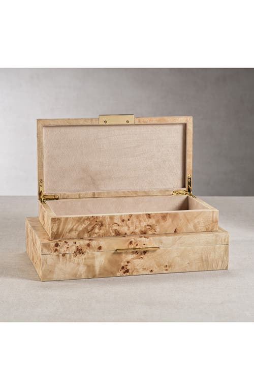 Zodax Bogur Burlwood Veneer Decorative Box In Brown