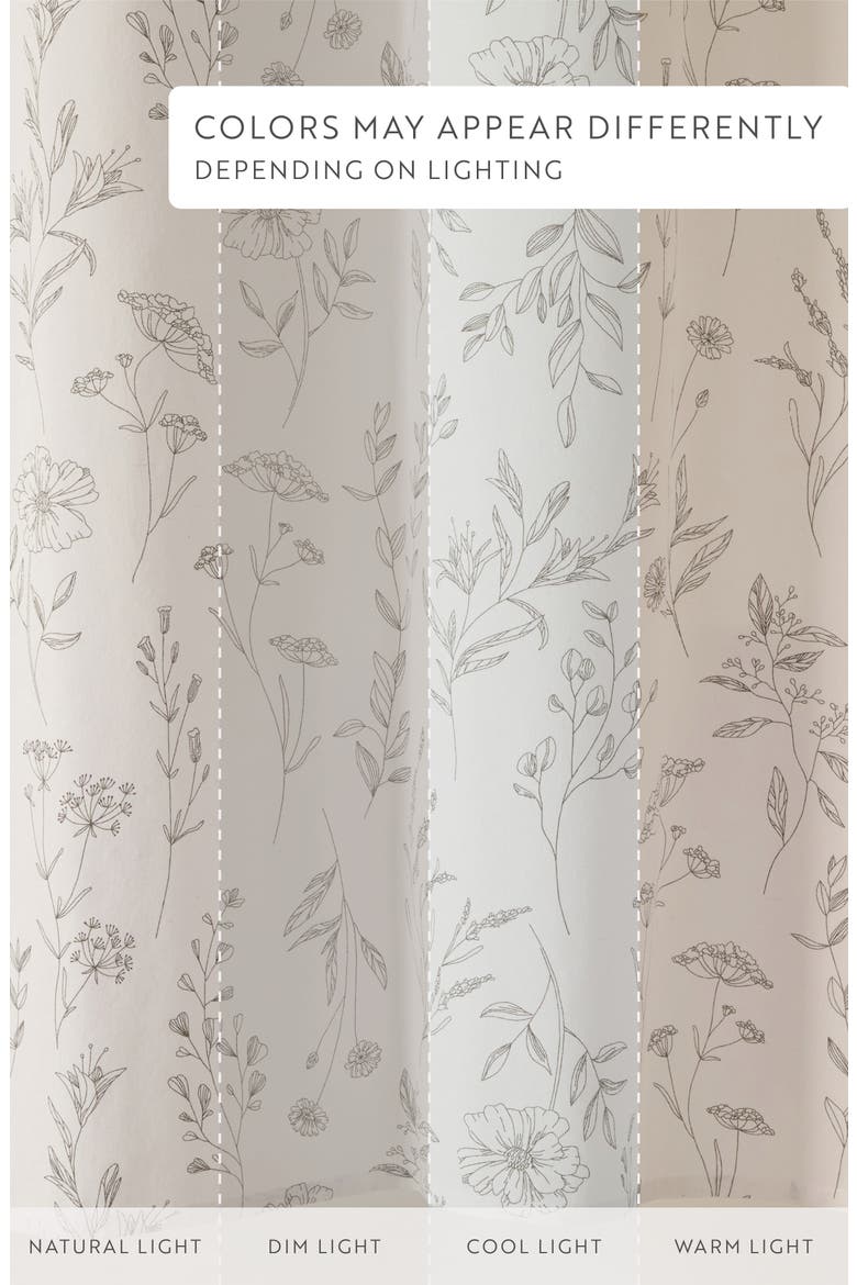 Shower Curtain, Alternate, color, LINEAR FLOWERS GRAY