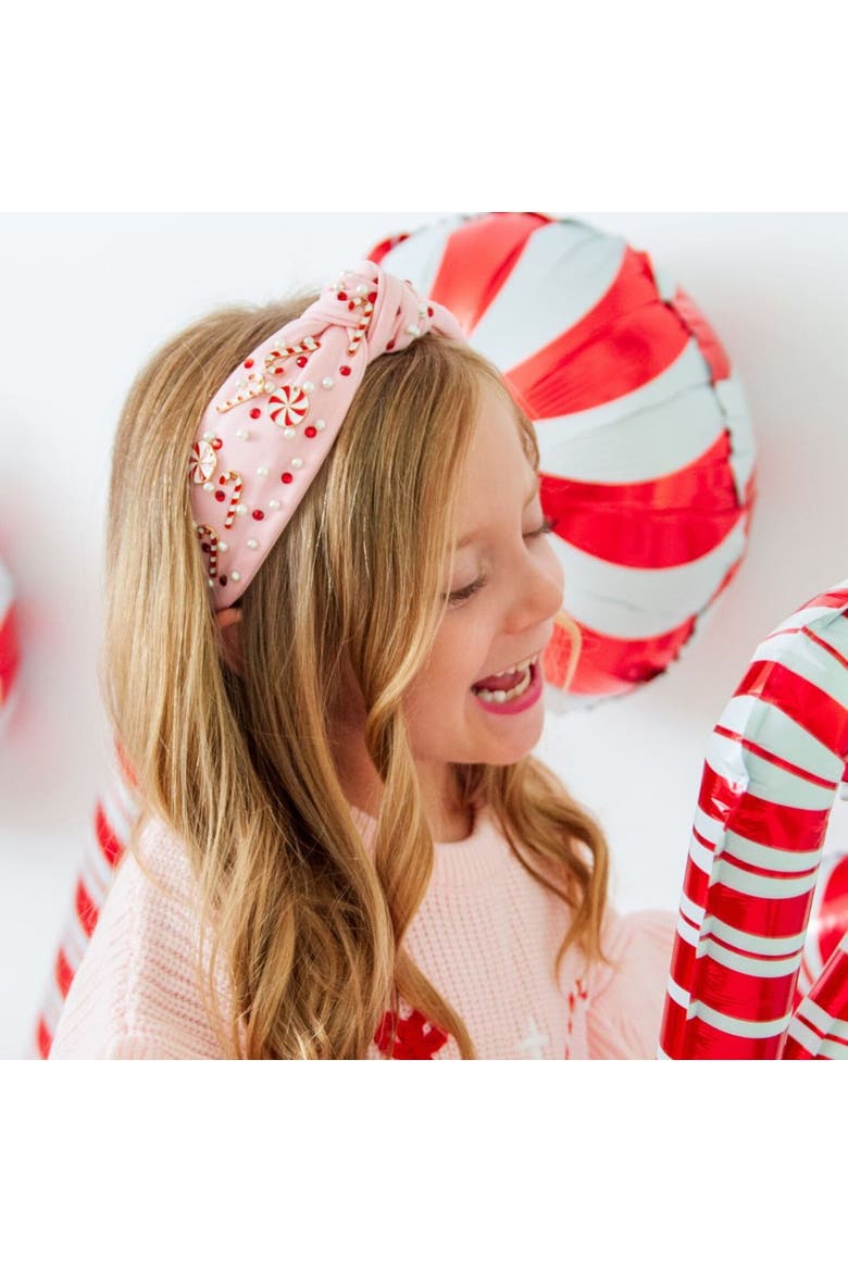 Candy Cane Christmas Gemstone Headband, Alternate, color, Pink