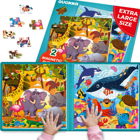 Magnetic Travel Puzzle Set - 2x48 Piece Jigsaw Puzzles