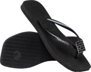 Slim Crystal Charm Flip Flop