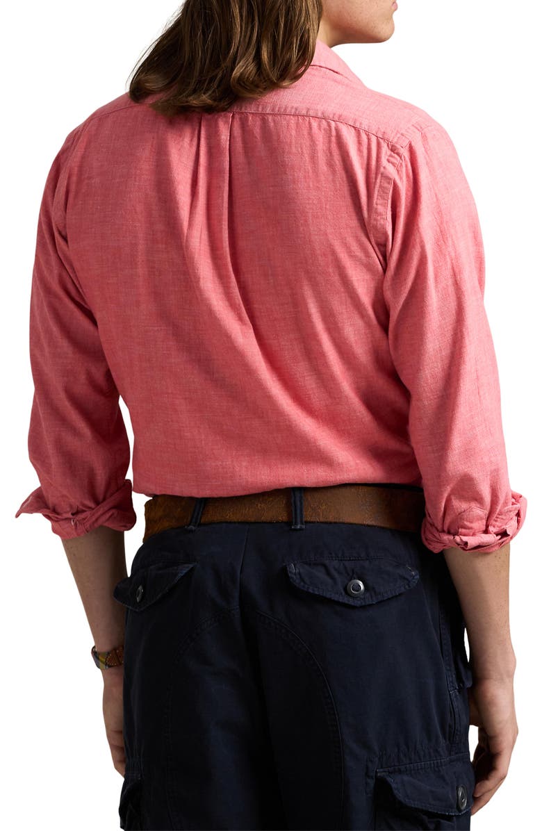 Polo Ralph Lauren Classic Fit Chambray Button-Down Shirt, Alternate, color, 