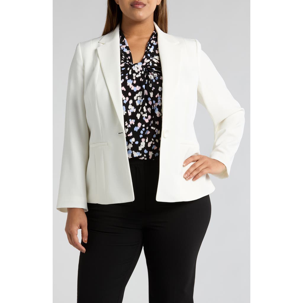Kasper One Button Blazer In Red