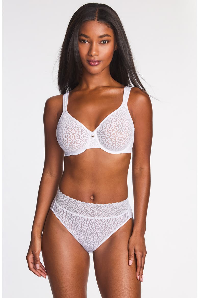 High Bar Underwire Bra, Alternate, color, WHITE