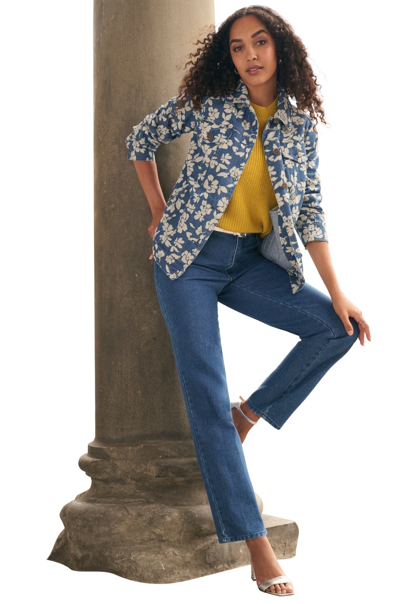 MEDIUM STONEWASH PRETTY FLORAL