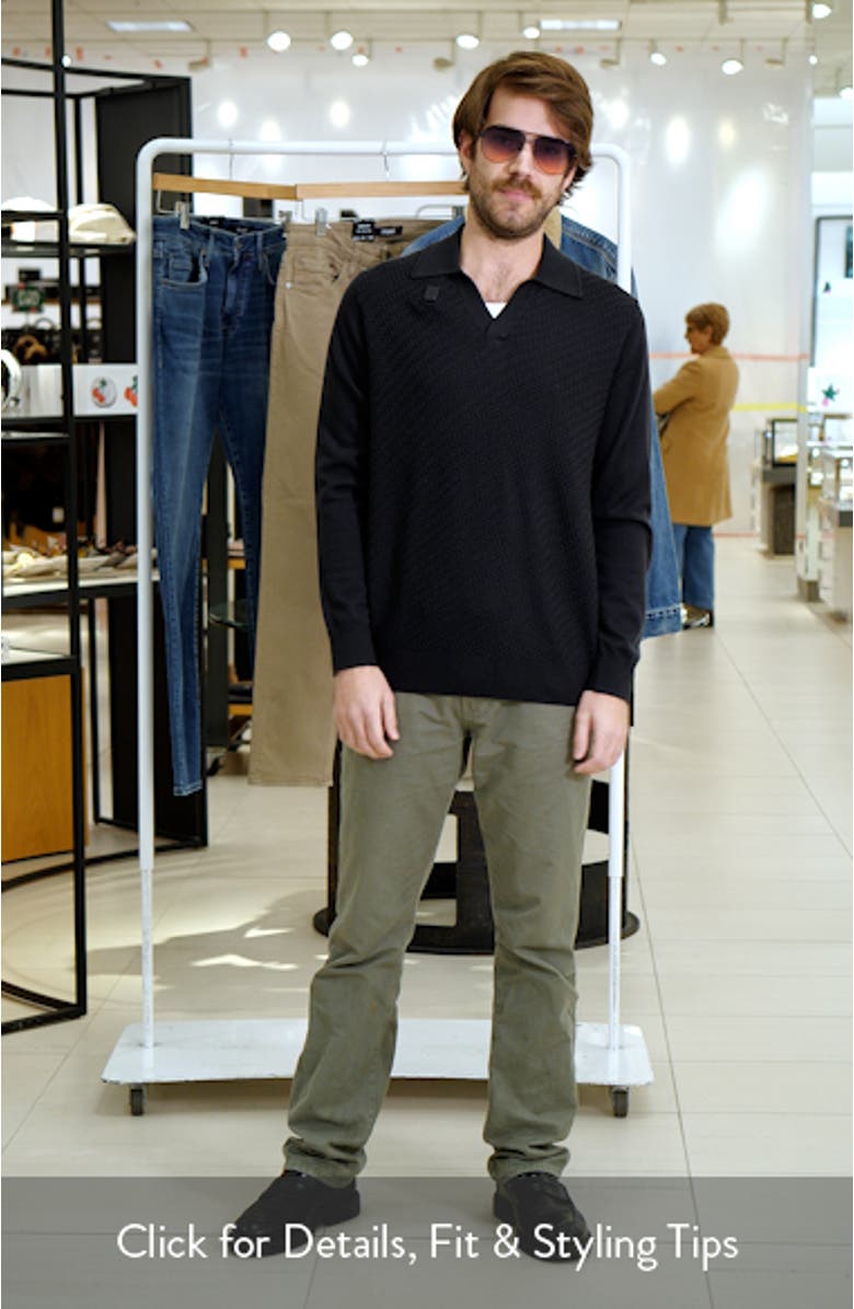 Charles Wool Johnny Collar Polo Sweater, sales video thumbnail