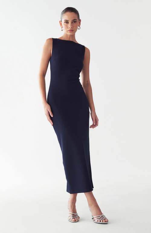 Bwldr Shian Midi Dress In Blue