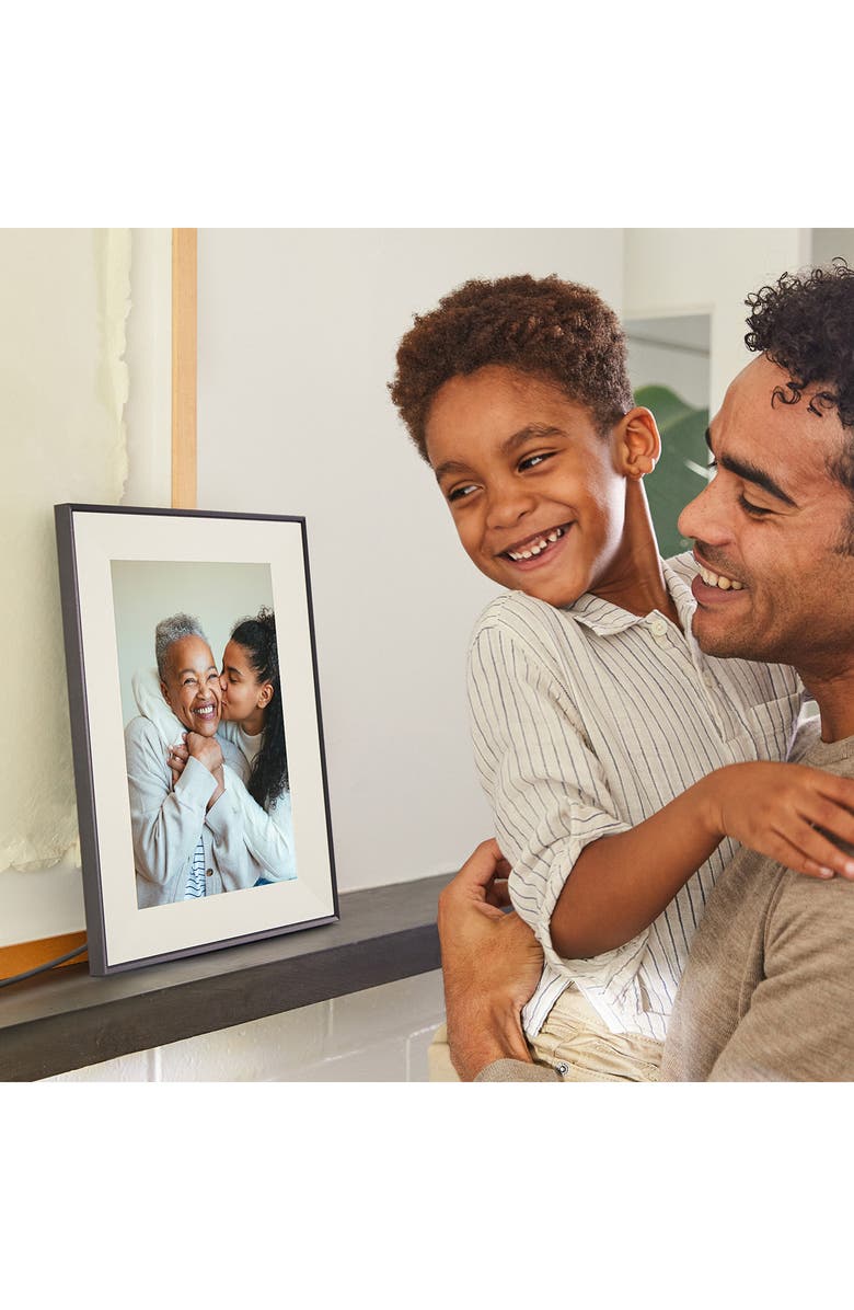 Aura Frames 12-Inch Digital Photo Frame, Alternate, color, Ink With Textured Mat