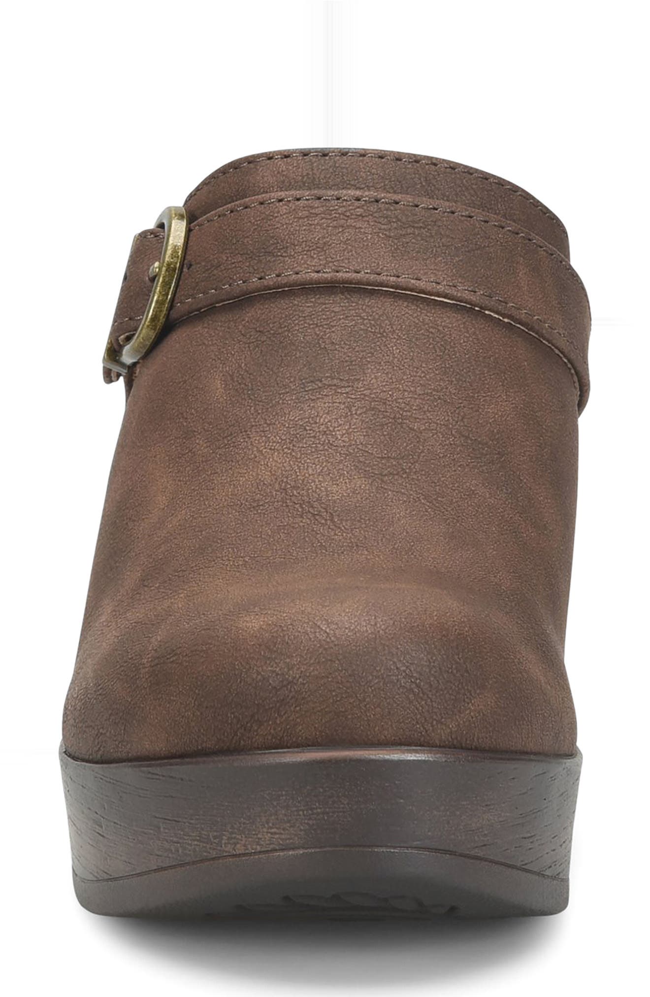 Adel Heeled Mule, Alternate, color, DARK BROWN NUBUCK