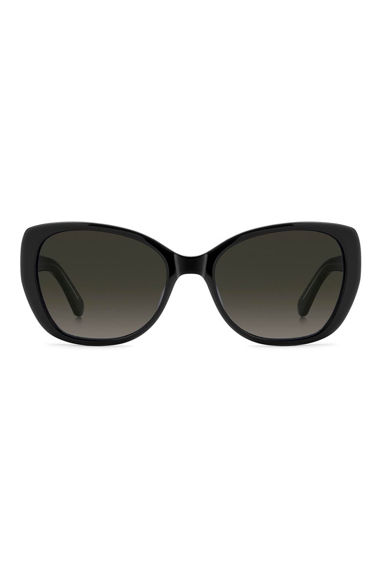 jalisa 56mm gradient butterfly sunglasses, Main, color, BLACK YELLOW/ DARK GREY SF