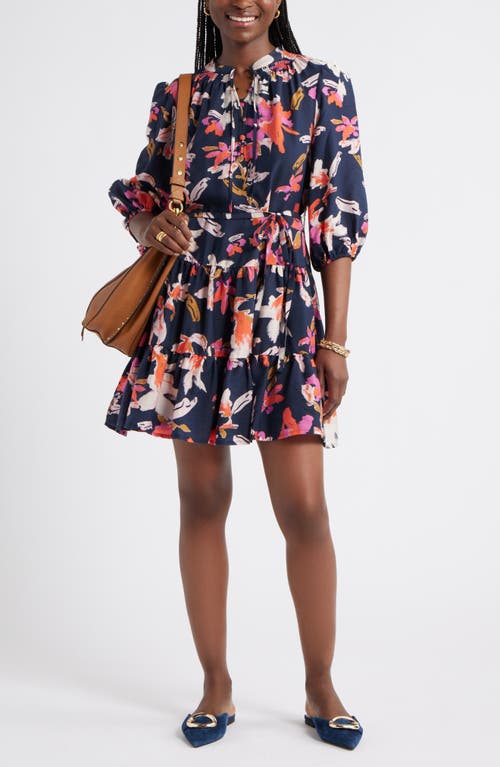 Caslonr Caslon(r) Tie Neck Tiered Dress