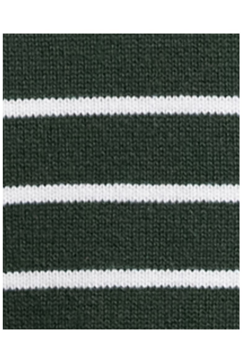 Striped Cashmere Crop Sweater, Alternate, color, IVY/IVORY - 2Z1