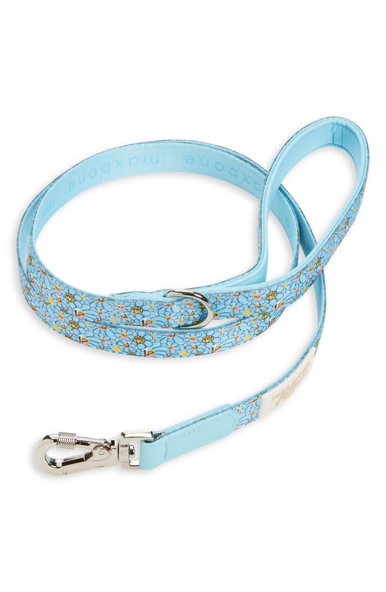 maxbone Floral Nylon Webbing Dog Leash, Alternate, color, Light Blue