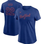 Nike Women's Nike Juan Soto Royal New York Mets Fuse Name & Number T-Shirt