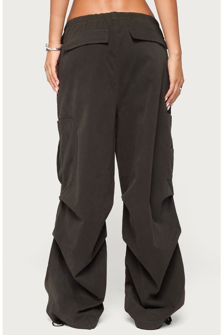 Emzi Baggy Cotton Cargo Pants, Alternate, color, BLACK-WASHED