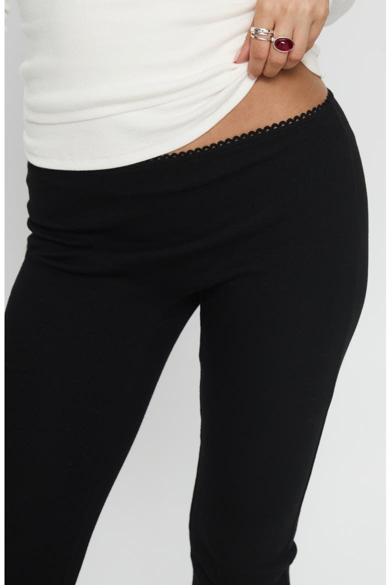 Baseline Rib Capri Pants, Alternate, color, BLACK