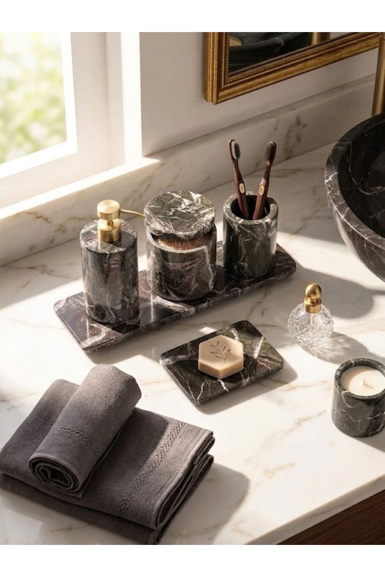 Jardin Verde Levanto Bath Set, Alternate, color, Deep Forest Green