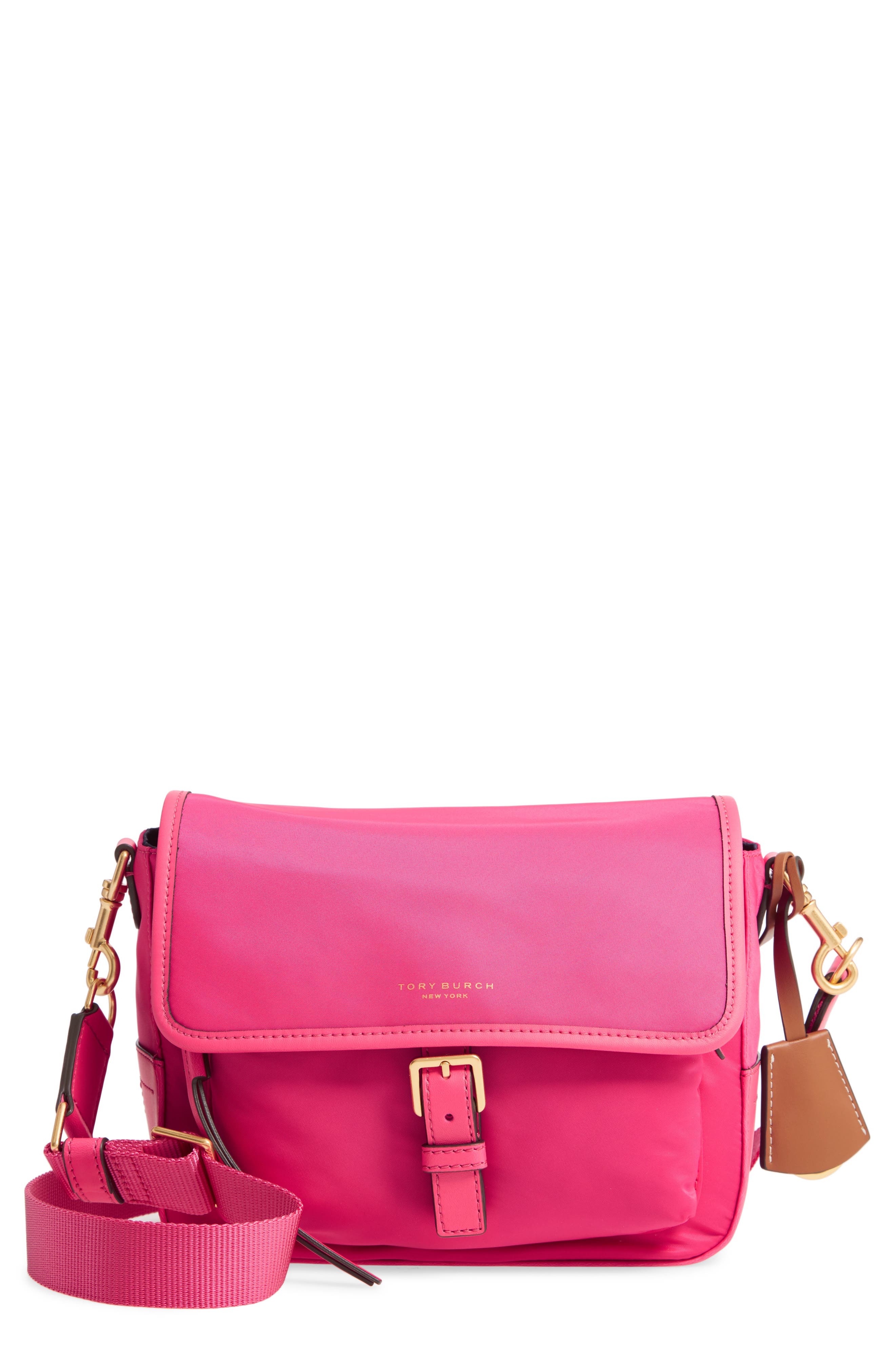 Perry Nylon Crossbody Bag, Main, color, BRIGHT PINK