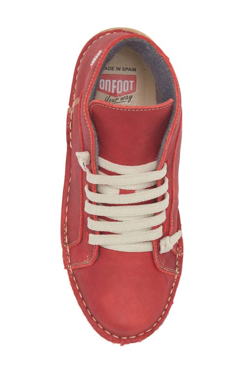 On Foot Touch Sneaker Boot In Red
