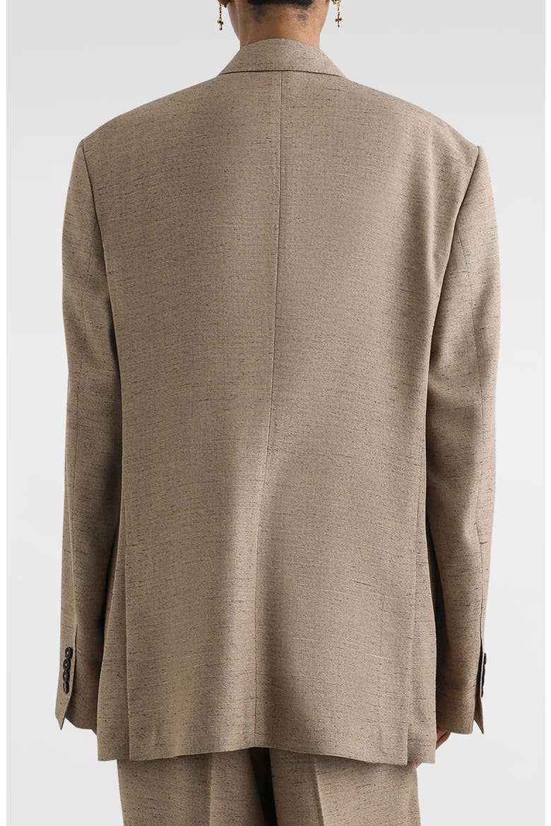 Sicilia Oversize Tweed Effect Jacket, Alternate, color, S8230 WHITE-BEIGE-HAZELNUT