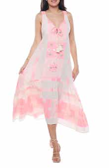 RANEES Tassel Tied Cotton Maxi Sundress