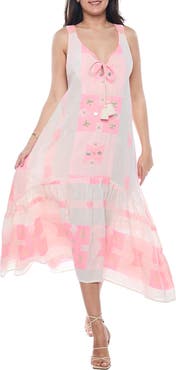 RANEES Tassel Tied Cotton Maxi Sundress