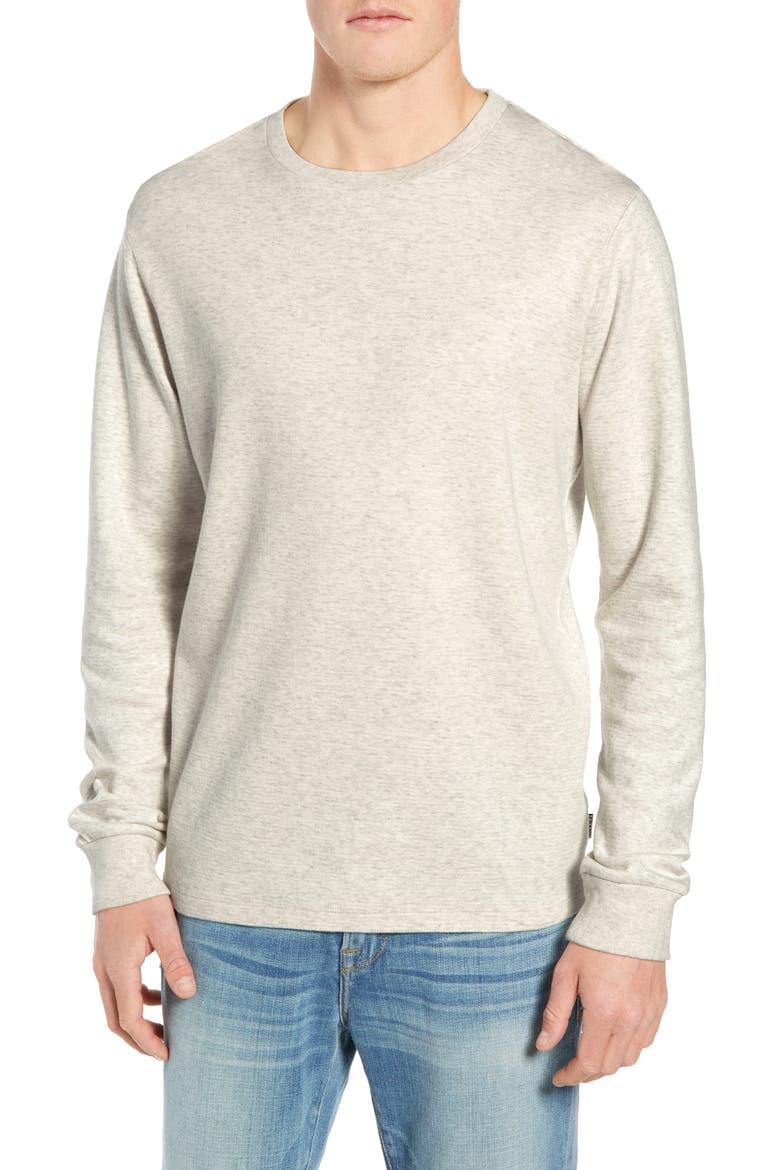 Duo Fold Long Sleeve Cotton T-Shirt, Main, color, OATMEAL HEATHER