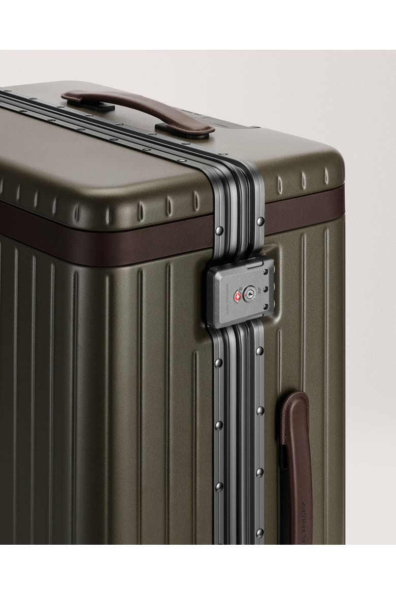 The Check-in Suitcase, Alternate, color, Dark Olive / Chocolate