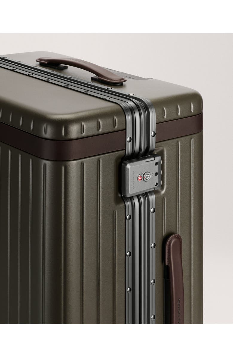 CF103 The Check-in Suitcase, Alternate, color, Dark Olive / Chocolate