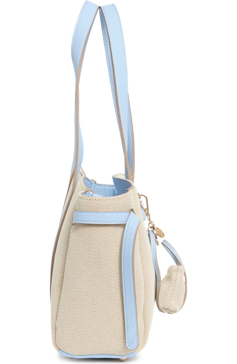 Nanette Lepore Canvas Tote with Microbag Charm, Alternate, color, Twill-Skyway