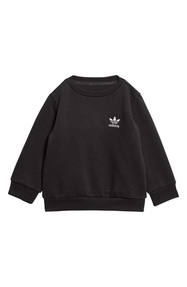 adidas Kids' Trefoil Essentials Crewneck Sweatshirt & Joggers Set, Alternate, color,
