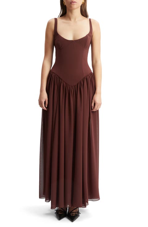 Briann Corset Bodice Maxi Dress