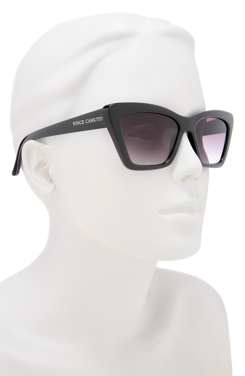 Vince Camuto Cat Eye Sunglasses, Alternate, color, Ox-Black