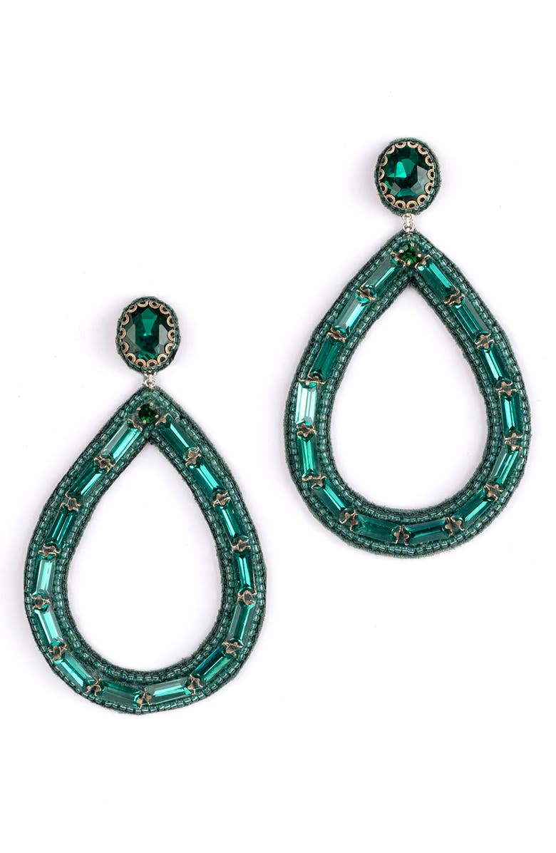 Deepa Gurnani Genesis Crystal Drop Earrings, Main, color, 