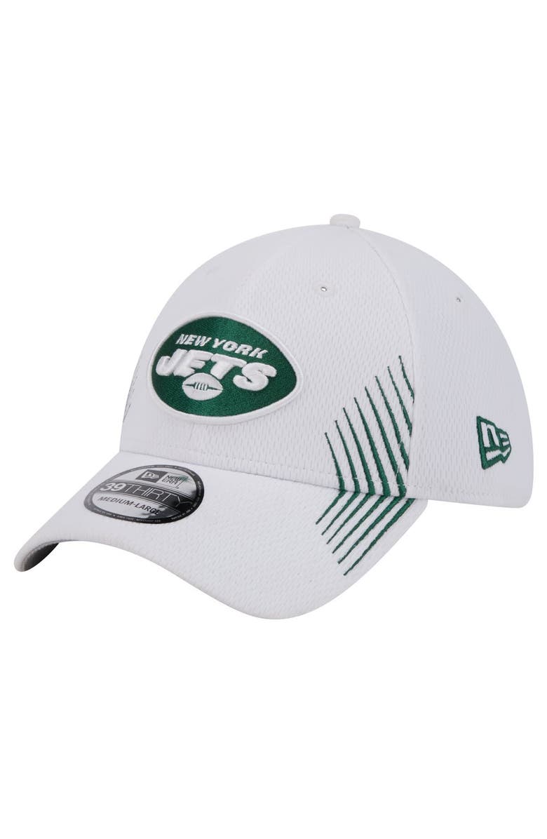 New Era Men's New Era White New York Jets Active 39THIRTY Flex Hat, Main, color, White
