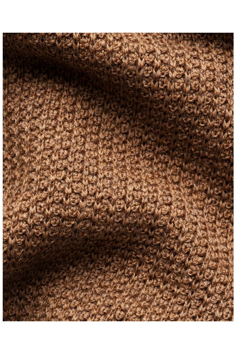 Merino Wool Long Sleeve Polo Shirt, Alternate, color, MEDIUM BROWN