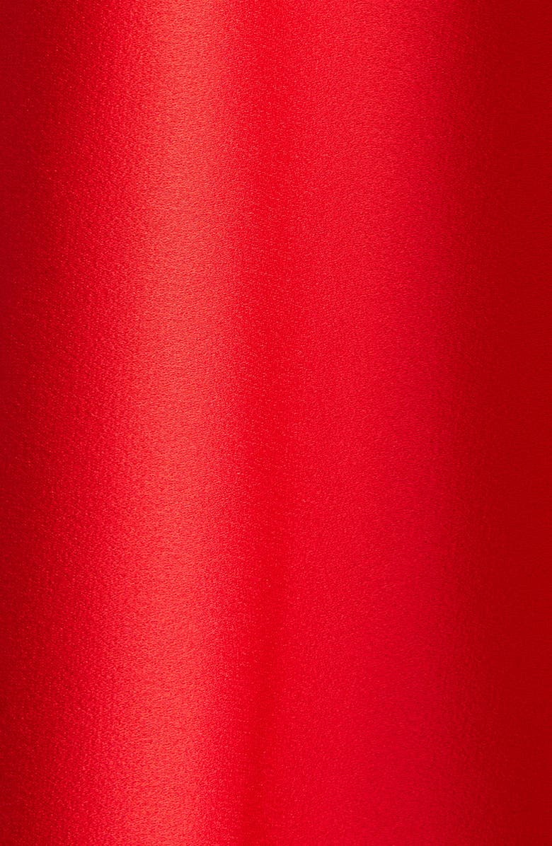 Stella McCartney Crepe Back Satin Trapeze Minidress, Alternate, color, Lipstick Red