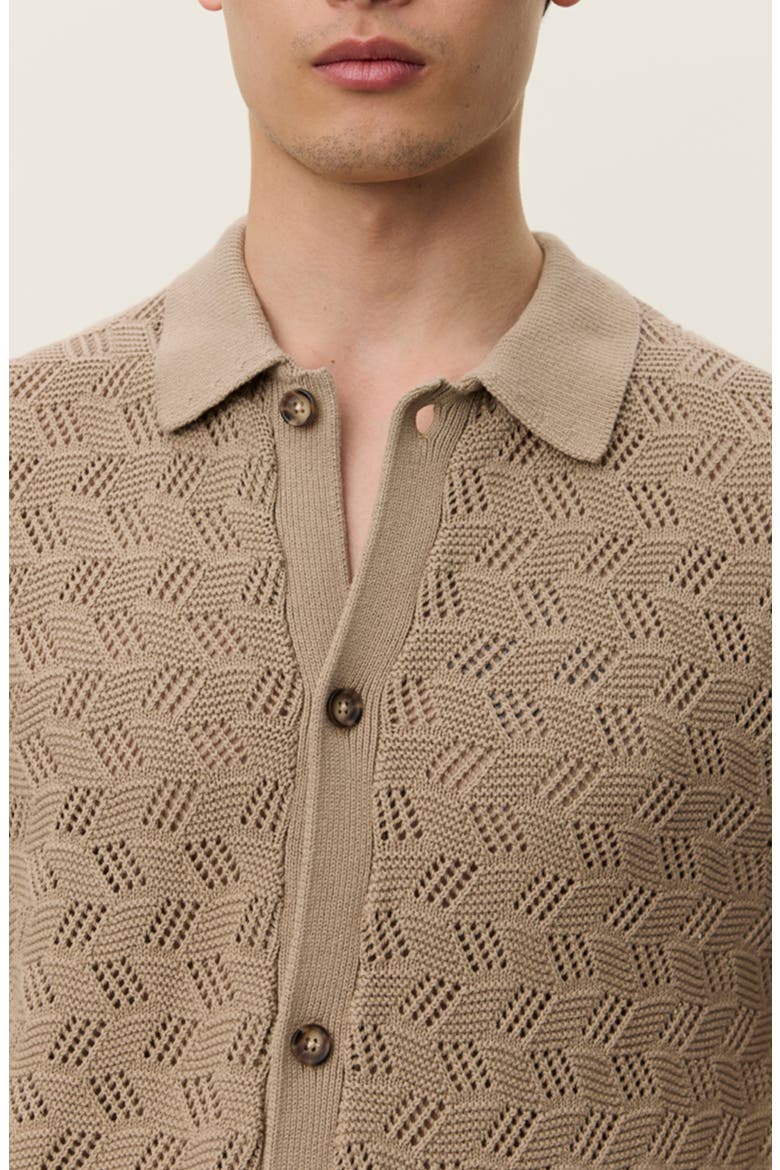 Eloi Open Stitch Cardigan, Alternate, color, DARK SAND