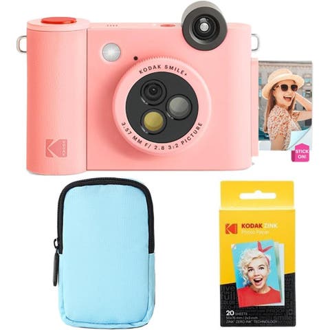 Smile+ 2-in-1 Instant Camera w/ Blue Case Bundle