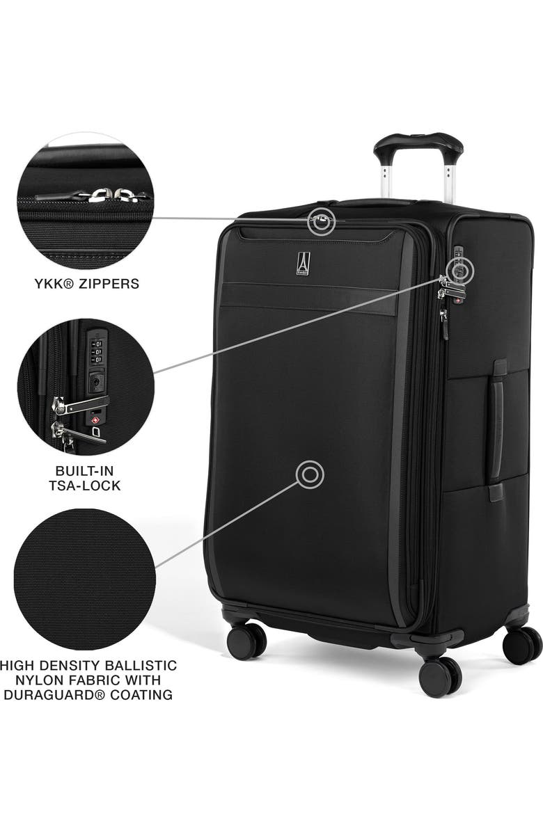 TRAVELPRO Versapack + Lightweight Softside Expandable 29" Large Check In Spinner Luggage, Alternate, color, Black