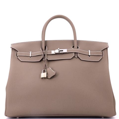 Birkin Handbag Grey Togo with Palladium Hardware 40