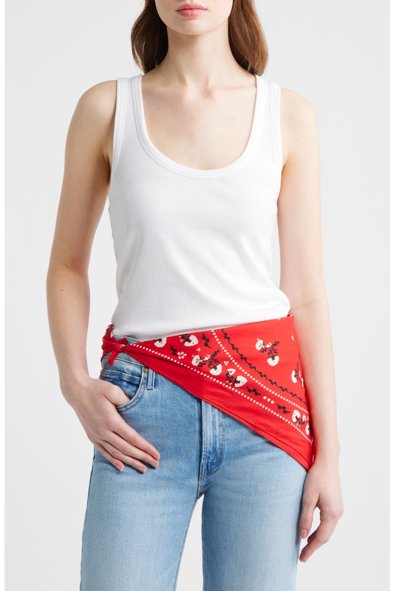 Floral Western Bandana, Alternate, color, RED FLORAL